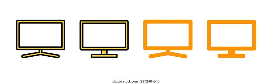 Icono de televisión para aplicación web y móvil. símbolo y señal de televisión