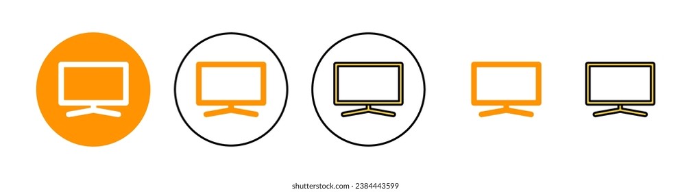 Tv icon set for web and mobile app. television sign and symbol