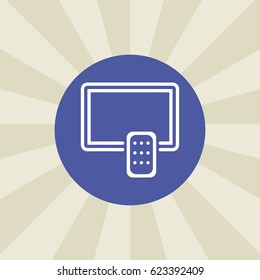tv icon. sign design. background