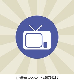 tv icon. sign design. background