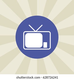 tv icon. sign design. background