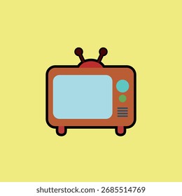 tv icon, simple flat style, illustration, logo sign symbol template, for ui or ux for mobile app, editable