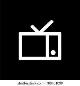 TV icon for simple flat style ui design.