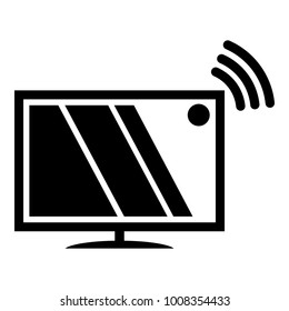 Tv icon. Simple illustration of tv vector icon for web