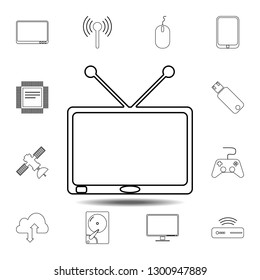 tv icon. Simple thin line, outline vector element of Technology icons set for UI and UX, website or mobile application