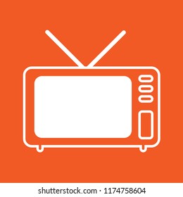 TV icon, stock vector illustration, EPS10.