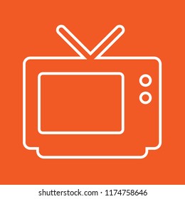 TV icon, stock vector illustration, EPS10.
