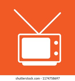 TV icon, stock vector illustration, EPS10.