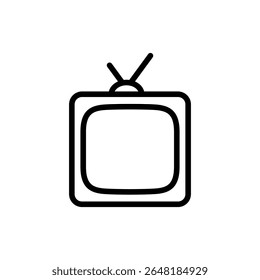 Símbolo de ícone de TV para aplicativos e sites. sinal e símbolo de televisão