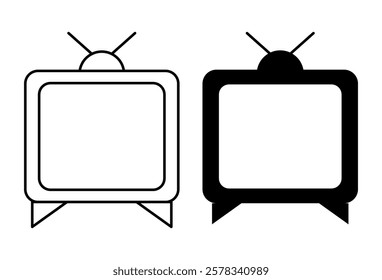TV Icon. TV Symbol. Simple flat icon illustration of TV. TV logo vector icon.