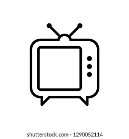 tv icon symbol vector. on white background editable eps10