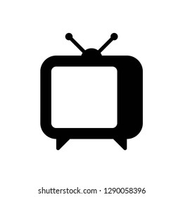 tv icon symbol vector. on white background editable eps10