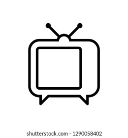 tv icon symbol vector. on white background editable eps10