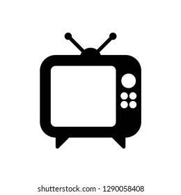 tv icon symbol vector. on white background editable eps10