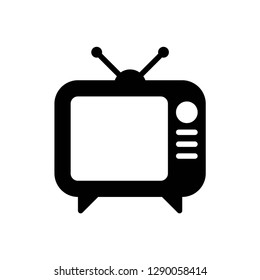 tv icon symbol vector. on white background editable eps10