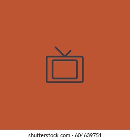 TV icon. Television broadcast vector