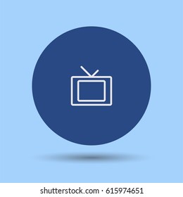 TV icon. Television broadcast vector
