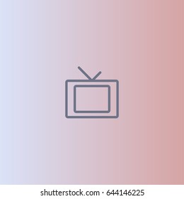 TV icon. Television broadcast vector