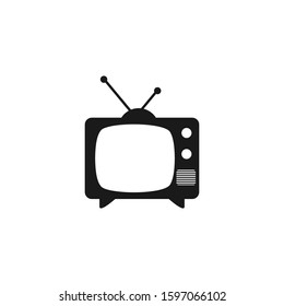 tv icon. Television sign vector illustration on white isolated background.