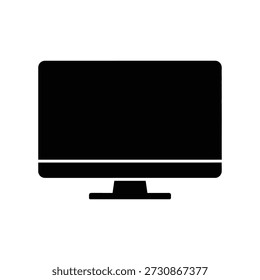 Ícone de TV, ilustração de vetor de silhueta de televisão
