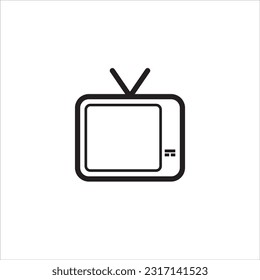 TV icon, television symbol on white background