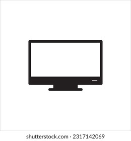 TV icon, television symbol on white background