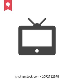 tv icon television vector