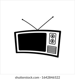 Fernsehsymbol, Fernsehsymbol Vektorillustration Kunst Illustration
