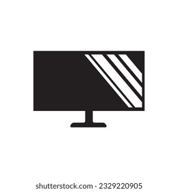Fernsehsymbol, Vektorgrafik-Vektorsymbol im Umriss-Stil. Remote-Fernseher-Flachsymbol