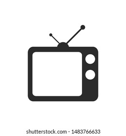TV icon template color editable. TV symbol vector sign isolated on white background.