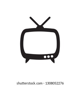 TV icon in trendy flat design 