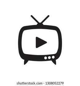 TV icon in trendy flat design 