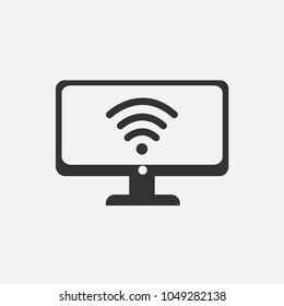 Tv Icon in trendy flat style isolated on grey background. Television symbol for your web site design, logo, app, UI. Vector illustration, EPS10.
