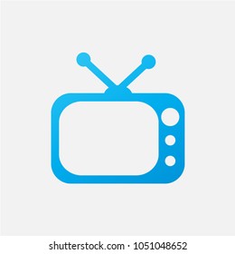 Tv Icon in trendy flat style isolated on grey background. Television symbol for your web site design, logo, app, UI. Vector illustration, EPS10.