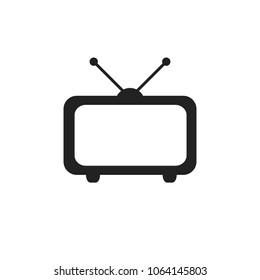 Tv Icon in trendy flat style isolated on grey background. Television symbol for your web site design, logo, app, UI. Vector illustration, EPS3
