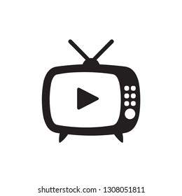 TV icon in trendy flat style 