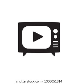 TV icon in trendy flat style 