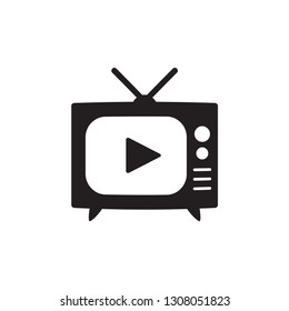 TV icon in trendy flat style 
