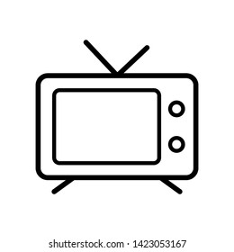 Tv Icon in trendy flat style isolated on white background