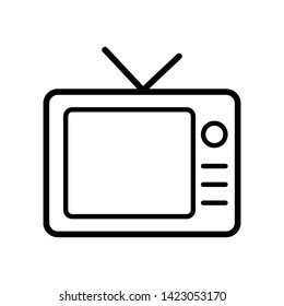 Tv Icon in trendy flat style isolated on white background