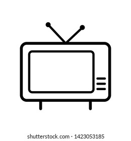 Tv Icon in trendy flat style isolated on white background