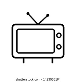 Tv Icon in trendy flat style isolated on white background