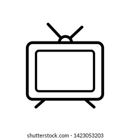 Tv Icon in trendy flat style isolated on white background
