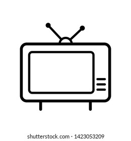 Tv Icon in trendy flat style isolated on white background