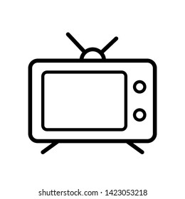 Tv Icon in trendy flat style isolated on white background