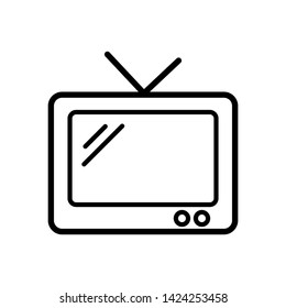 Tv Icon in trendy flat style isolated on white background