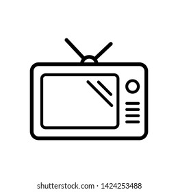Tv Icon in trendy flat style isolated on white background