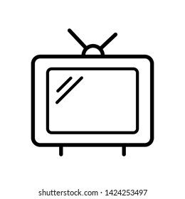 Tv Icon in trendy flat style isolated on white background