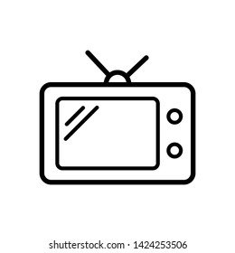 Tv Icon in trendy flat style isolated on white background