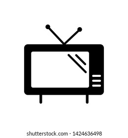 Tv Icon in trendy flat style isolated on white background